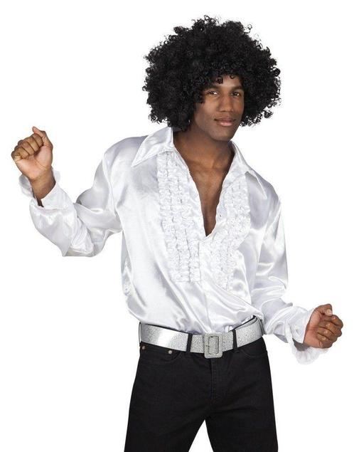 Disco blouse wit, Hobby en Vrije tijd, Feestartikelen, Feestartikel, Nieuw, Verzenden