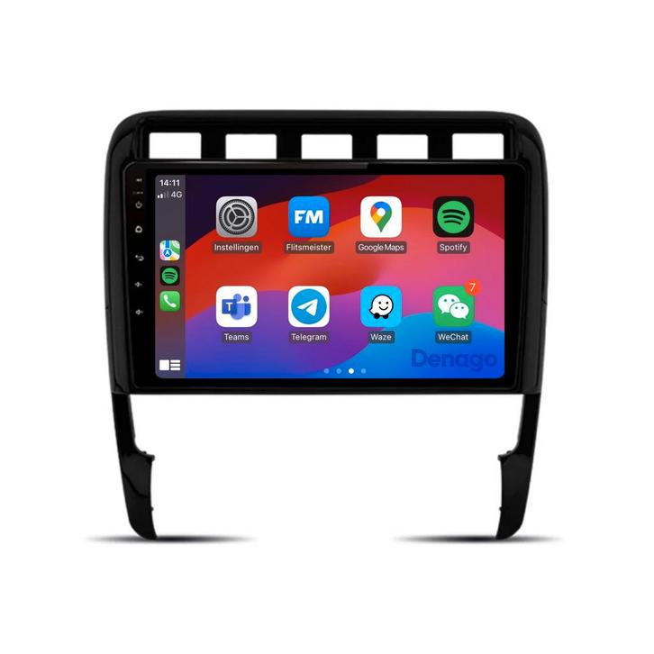 Porsche Cayenne CarPlay autoradio 2002 t/m 2010 Denago, Auto diversen, Autoradio's, Ophalen of Verzenden