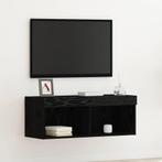 vidaXL TV-kast Wandgemonteerd Zwart Eiken 80 x 30 x 30 cm, Huis en Inrichting, Minder dan 50 cm, Verzenden, Nieuw, Minder dan 100 cm