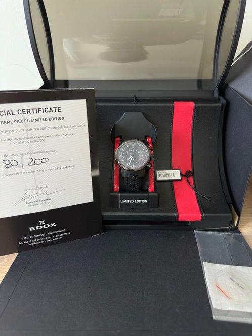 Edox - X-Treme Pilot II Limited Edition - 30001 TIN NIN -, Sieraden, Tassen en Uiterlijk, Horloges | Heren