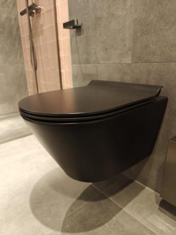 Showmodel Wandcloset hangend toilet mat zwart - 0027 beschikbaar voor biedingen