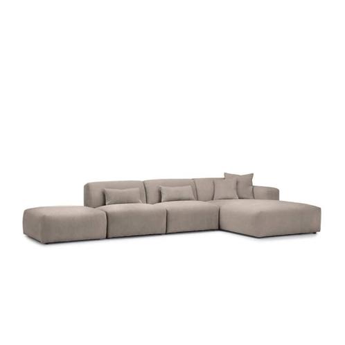 Loungebank Veenendaal - loungebanken - Taupe, Huis en Inrichting, Banken | Sofa's en Chaises Longues, Nieuw, Stof