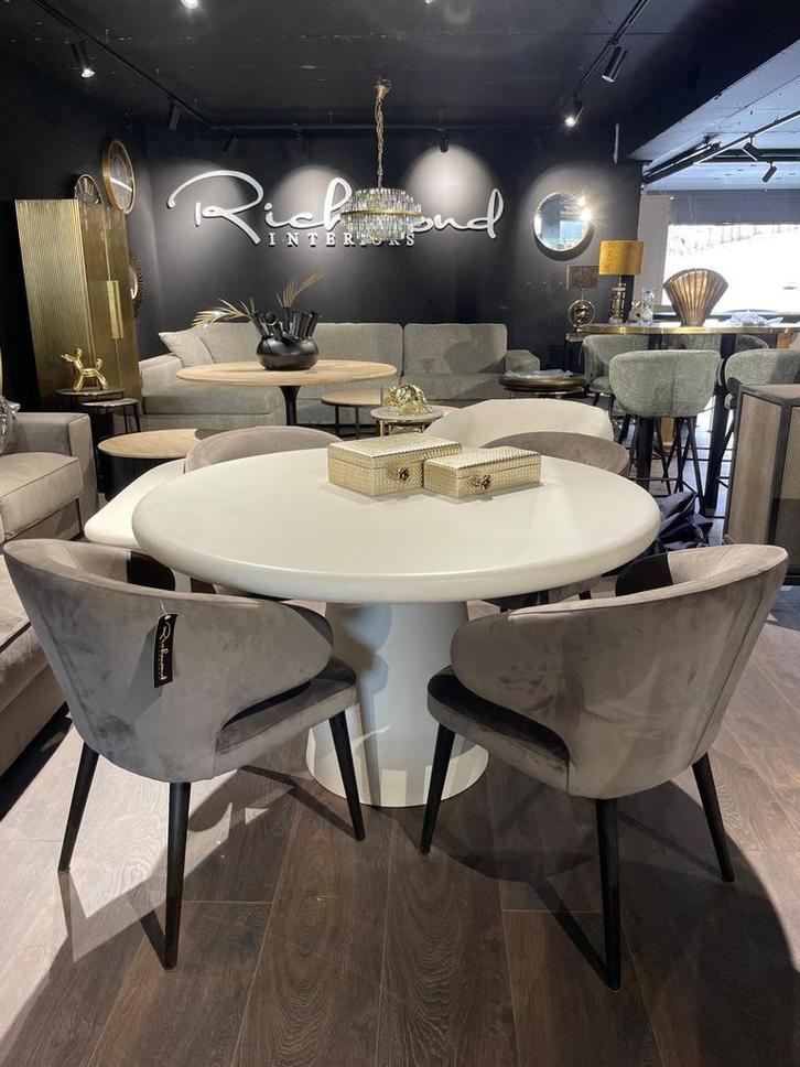 Eettafel rond van Richmond interiors de Bloomstone 130, Huis en Inrichting, Tafels | Eettafels, 100 tot 150 cm, 100 tot 150 cm