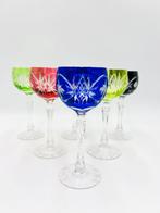 Wijnglas (6) - Kristal - Boheemse kristal, Antiek en Kunst