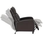 Verstelbare relaxfauteuil 102x60x92 cm kunstleer bruin, Huis en Inrichting, Fauteuils, Verzenden, Nieuw