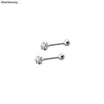 Zilveren bling bal piercing, Sieraden, Tassen en Uiterlijk, Piercings, Verzenden, Nieuw, Zilver