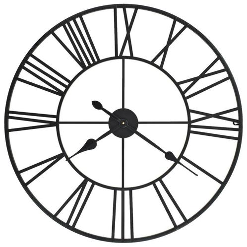 Wandklok Vintage XXL 80cm Metaal | Tweedekansje | 35% eraf!, Huis en Inrichting, Woonaccessoires | Klokken, Analoog, Nieuw, Wandklok