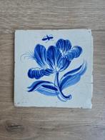 Tegel (2) - Bloemen - 1800-1850 - Antieke Friese bloemen