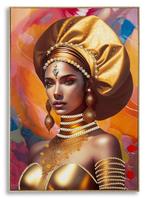 SCHILDERIJ MET LIJST SAMIRA -B- CM 72X4,5X102, Ophalen of Verzenden, Nieuw
