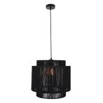 Landelijke hanglamp zwart, Sanny, Huis en Inrichting, Lampen | Hanglampen, Nieuw, Ophalen of Verzenden, Landelijk, Metaal