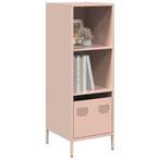 vidaXL buffetkast 35x39x103,5 cm staal roze, Verzenden, Nieuw, Metaal