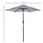 TRUUSK Parasol Tuinparaplu Patio Parapluframe Staal Buiten B, Tuin en Terras, Verzenden, Nieuw