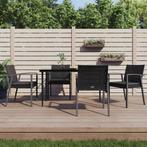 vidaXL Tuinstoelen 4 st met kussens 56,5x57x83 cm poly, Tuin en Terras, Tuinstoelen, Verzenden, Nieuw, Rotan