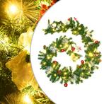 vidaXL Kerstslinger met LED-lampjes 2,7 m PVC groen, Verzenden, Nieuw