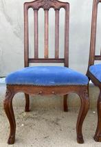 Stoel (3) - Hout, Textiel - 3 stoelen Louis XV, Antiek en Kunst