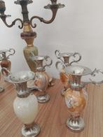 Kandelaber (9) - Onyx - Elegante decoratieve set van marmer