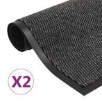 vidaXL Droogloopmatten 2 st rechthoekig getuft 90x150 cm, Tuin en Terras, Deurmatten, Verzenden, Nieuw