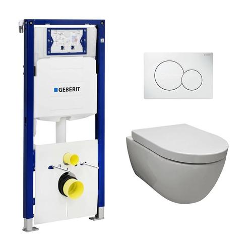 Neuer Leeds UP320 toiletset rimfree met softclose zitting 54, Doe-het-zelf en Verbouw, Sanitair, Ophalen of Verzenden