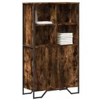 vidaXL buffetkast 79,5x35,5x137,5 cm bewerkt hout gerookt, Minder dan 50 cm, Verzenden, 75 cm of meer, Nieuw