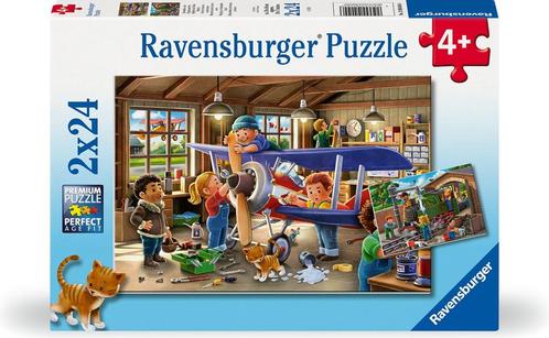 Airplane & Train Repair Puzzel (2x24 stukjes) | Ravensburger, Kinderen en Baby's, Speelgoed | Kinderpuzzels, Nieuw, Verzenden