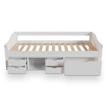 1 persoons bed Nalu - Wit - 90 x 200 cm beschikbaar voor biedingen