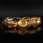 Barnsteen - Golden–Cognac Amber Bracelet - Smooth Oval Beads