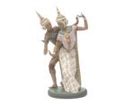 Porseleinen beeld van 2 Thaise dansers Lladro, Spanje, Antiek en Kunst