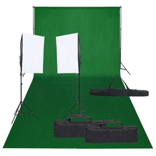 vidaXL Fotostudioset met verlichtingsset en achtergrond, Audio, Tv en Foto, Fotografie | Fotostudio en Toebehoren, Nieuw, Verzenden