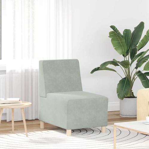 vidaXL Modulaire bank zonder armleuningen lichtgrijs 55 cm, Huis en Inrichting, Banken | Bankstellen, Nieuw, Stof, Verzenden