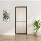 Stalen taatsdeur - Brons - 6 Vlaks - Mat glas - Luxe design, 80 tot 100 cm, Overige typen, Nieuw, Metaal