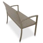 Polyrattan Tuinbank Beige-Grijs 122x55x90cm, Tuin en Terras, Tuinsets en Loungesets, Verzenden, Nieuw