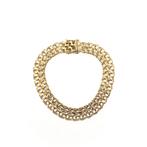 Gouden dubbele Prince of Wales schakel armband | 20 cm, Ophalen of Verzenden, Gebruikt, Overige kleuren, Goud