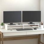vidaXL Monitorstandaard 100x27x15 cm massief grenenhout wit, Computers en Software, Verzenden, Nieuw