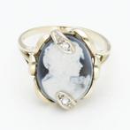 Ring - 14 karaat Geel goud Diamant (Natuurlijk) - Camee, Sieraden, Tassen en Uiterlijk, Ringen, Nieuw