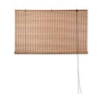 Bamboe rolgordijn - lichtbruin - 180x180 cm