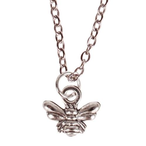 Kinderketting Zilverkleurig 45cm - Hangertje Bijtje zilverkl, Sieraden, Tassen en Uiterlijk, Kindersieraden, Nieuw, Ophalen of Verzenden