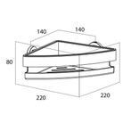 Tiger Noon - Doucherek - Douchemand hoek 22 cm - Zwart, Huis en Inrichting, Verzenden, Nieuw