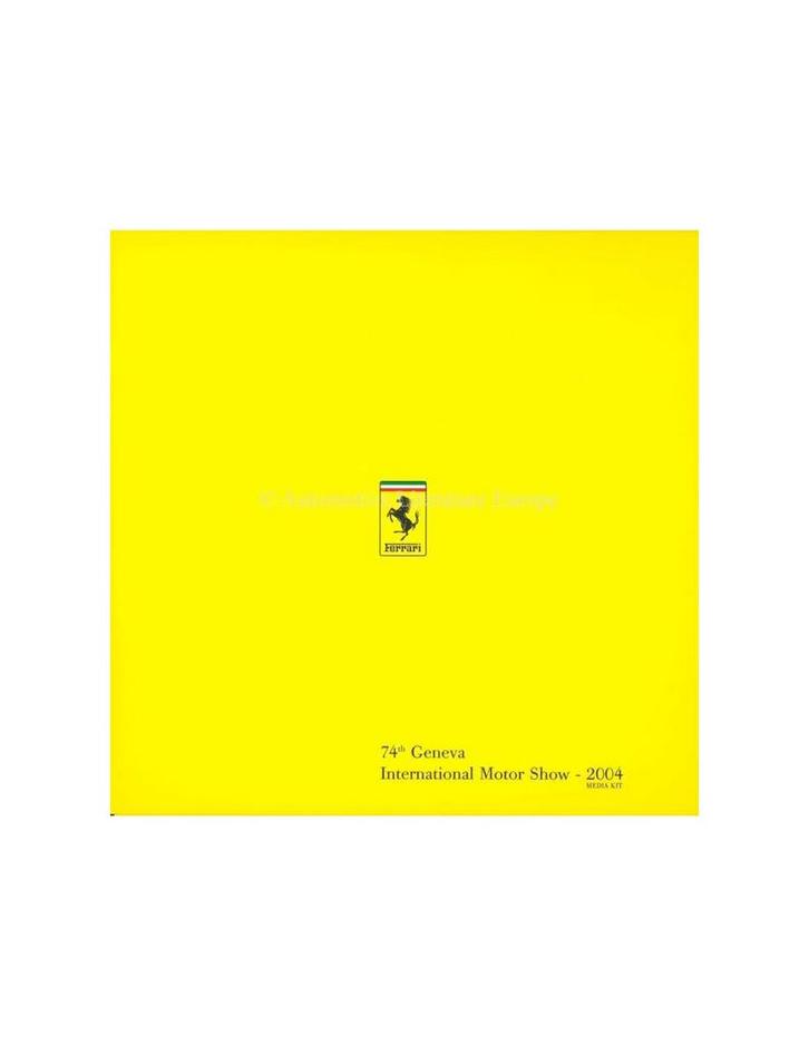2004 FERRARI GENEVA MOTOR SHOW PERSMAP, Boeken, Auto's | Folders en Tijdschriften, Ferrari