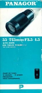 Panagor Telezoom 55–225mm F/3.5–4.5 met One-Touch Macro voor, Audio, Tv en Foto, Fotografie | Lenzen en Objectieven, Verzenden