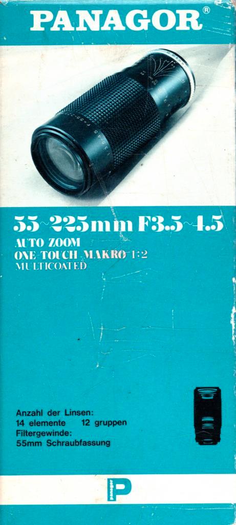 Panagor Telezoom 55–225mm F/3.5–4.5 met One-Touch Macro voor, Audio, Tv en Foto, Fotografie | Lenzen en Objectieven, Nieuw, Verzenden