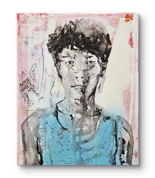 A Broken Universe (1980) - Blue shirt, Antiek en Kunst, Kunst | Schilderijen | Modern