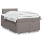 vidaXL Boxspring met matras stof taupe 120x200 cm, Verzenden, Nieuw, Twijfelaar, 120 cm