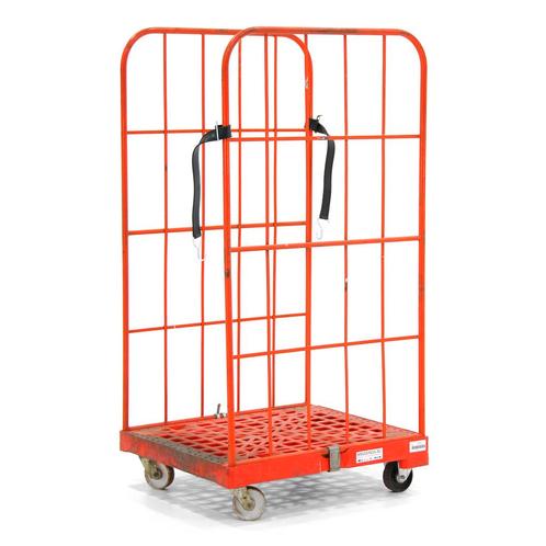 Gebruikte 2-Heks rolcontainer insteekhekken + 2 nylon, Doe-het-zelf en Verbouw, Transportwagens, Gebruikt, Ophalen of Verzenden