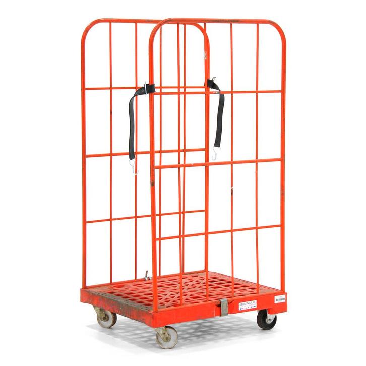 Gebruikte 2-Heks rolcontainer insteekhekken + 2 nylon, Doe-het-zelf en Verbouw, Transportwagens, Gebruikt, Ophalen of Verzenden