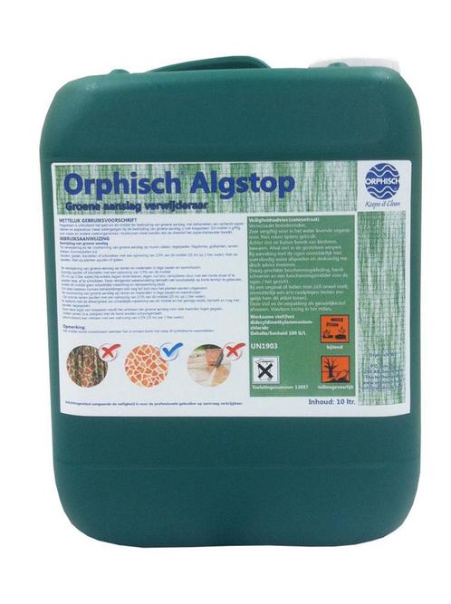Orphisch algstop groene aanslag verwijderaar 10 liter, Zakelijke goederen, Machines en Bouw | Onderhoud en Reiniging, Verzenden
