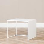50% Korting: Bijzettafel Bianca metaal wit 37 cm hoog, Ophalen, Zo goed als nieuw, Rechthoekig