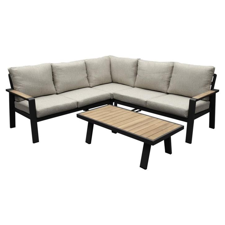 Lola hoek loungeset 4-delig aluminium antraciet, Tuin en Terras, Tuinsets en Loungesets, Nieuw, Aluminium, Ophalen of Verzenden