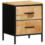 vidaXL Nachtkastje 40x35x50 cm Massief Hout Ruw Mango, Huis en Inrichting, Slaapkamer | Nachtkastjes, Minder dan 45 cm, Verzenden