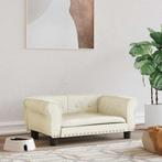 vidaXL Hondenmand 70x45x30 cm fluweel crèmekleurig, Verzenden, Nieuw