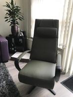 Leren relaxfauteuil met stalen frame - met extra nekkussen -, Nieuw, Leer, Ophalen of Verzenden, 75 tot 100 cm